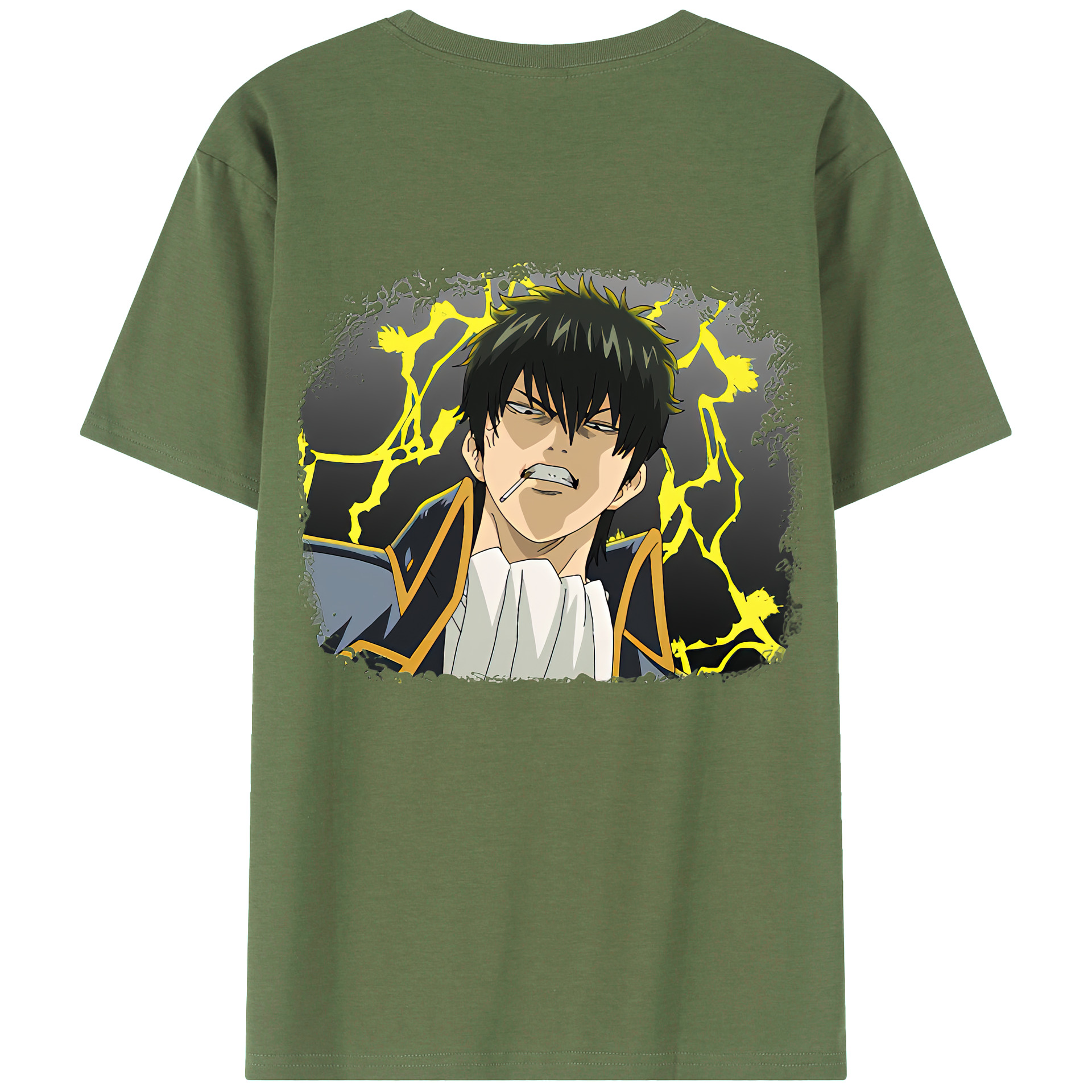 （画像用） ぎんたま 坂田銀時（さかたぎんとき） 神楽 志村新八（しむら しんぱち） GINTAMA Sakata Gintoki Kagura Shimura Shinpachi 綿100％ メンズ半袖Tシャツ（バックプリント） 通気性